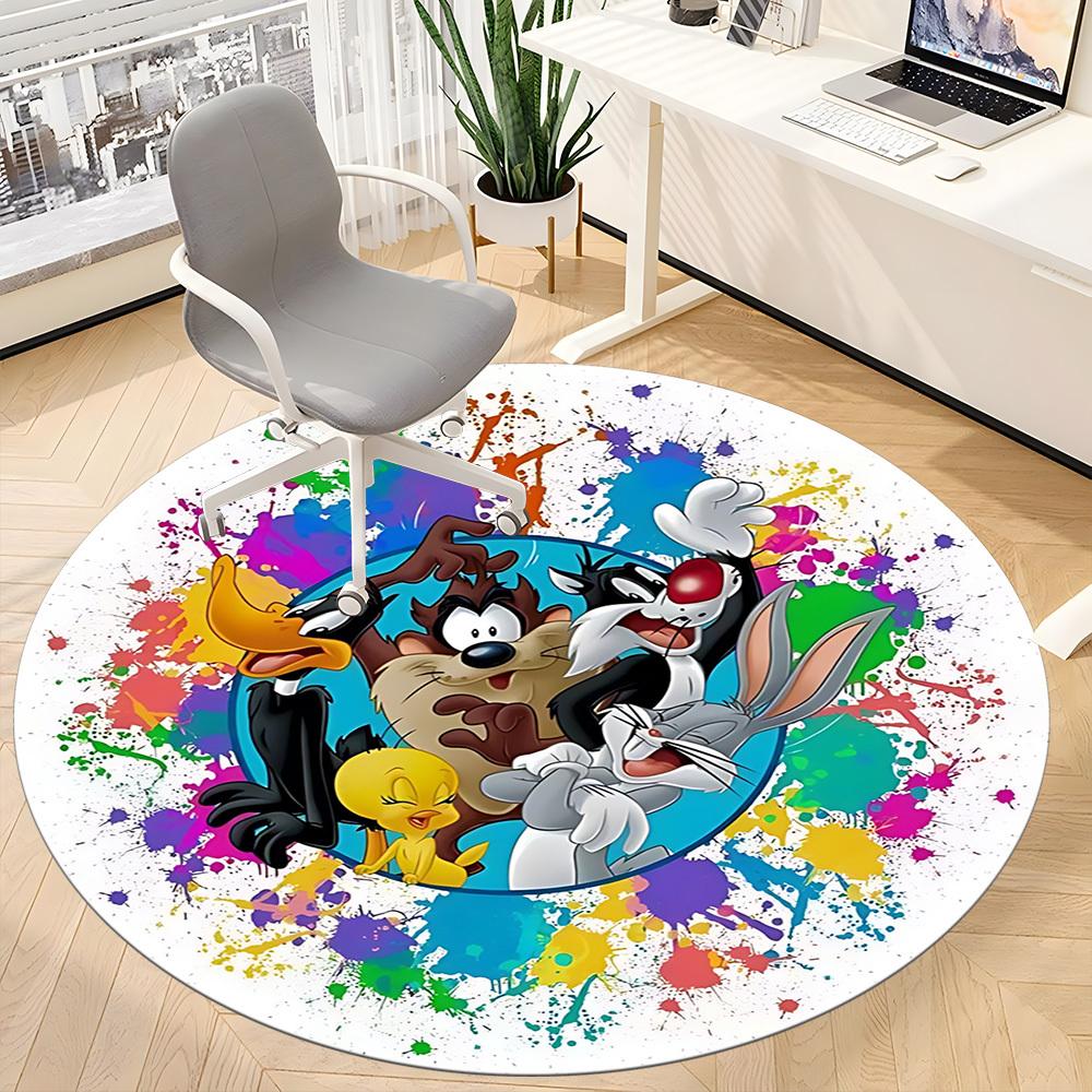 1pc Looney Tunes Chair Carpet for Office Non-Slip, Indoor Non-Slip Washable Carpet, Non-Shedding Mat For Office yy251030079