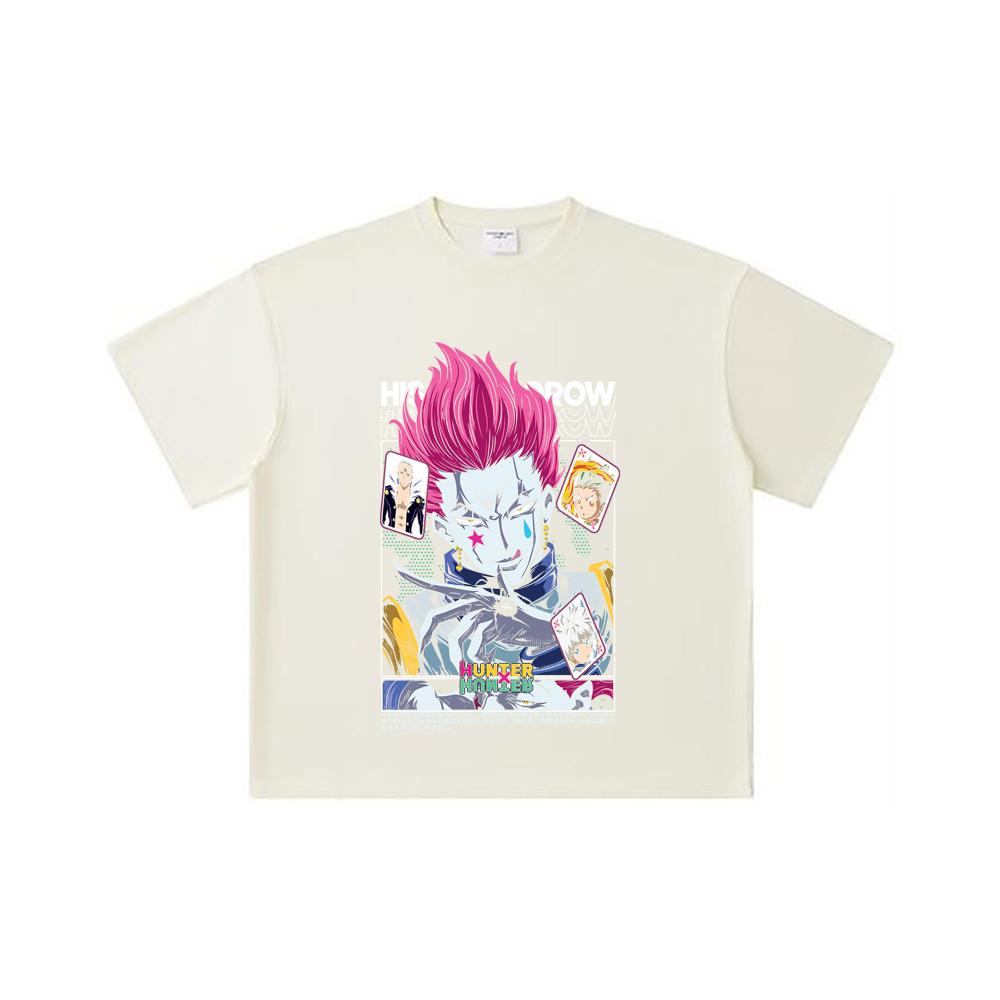 260 GSM Double Yarn 32 Count 100% Cotton HXH V3 Hisoka Print Unisex Heavy Cotton T Shirt