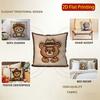 2D Cute Bear-Patterned Throw Pillow Covers Pattern Cushion Cover Suitable For Sofa Bedroom Car Pillow Cover