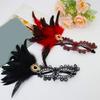 Venezianische Maske Augenmaske Feder Halbmaske Augenmaske für Maskeraden Bälle, Halloween-Party, Cosplay, Fotoshooting Geschenk