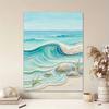 Frameless Pearl Painting DIY Kit Ocean Wave and Sea Stones 3D Sparkling Bead Canvas Relaxing Creative Craft for Art Lovers