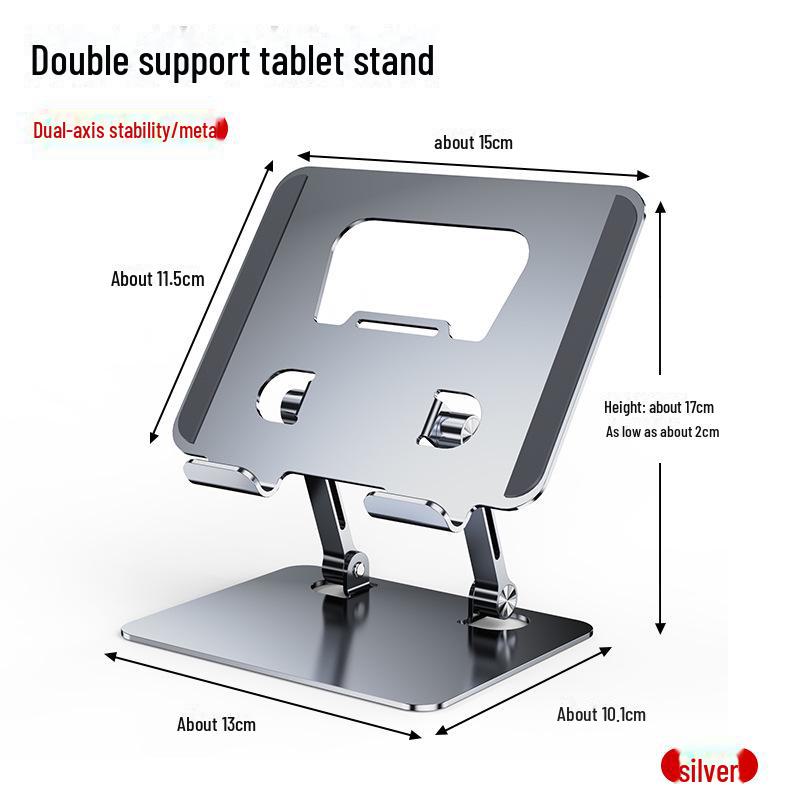 Składany stojak na tablet ze stopu aluminium z obrotem 360° i odprowadzaniem ciepła