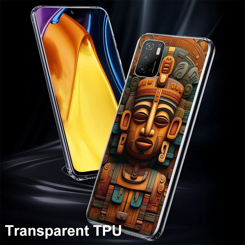 Mayan Stone Totem Pole Phone Case For Xiaomi Poco X7 X6 X5 Pro F7 Ultra Redmi 15C 15 13 13C 12 12C 10 10A 10C 9 9A 9C 9T Cover P