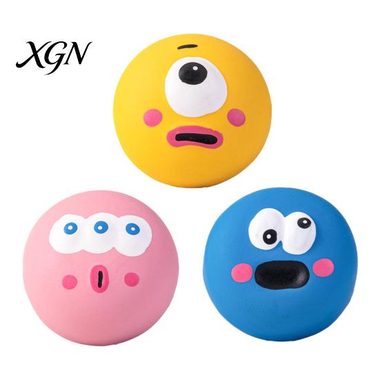 Kids Stress Relief Toy 3Pcs Cartoon Expression Ball Anxiety Relieving Squeaky Squeeze Fidget Office Focus Aid Hand Exercise Relaxation Sensory