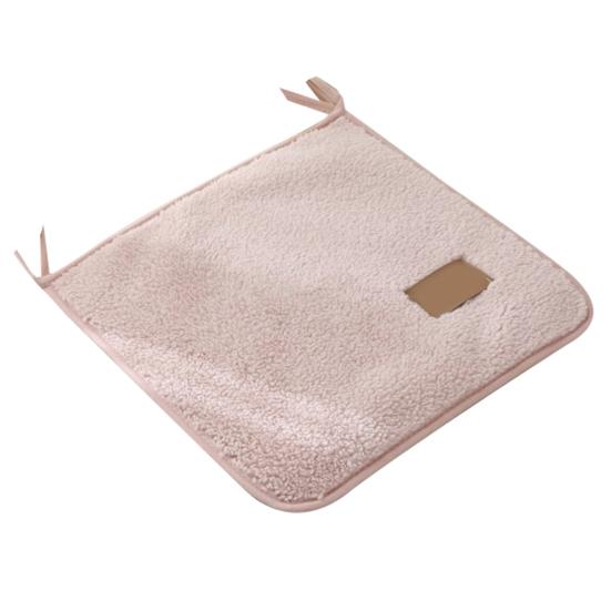 Winter Stuhlkissen Warmes Sherpa Anti-Rutsch mit Befestigungsbändern Quadratische Form Büro