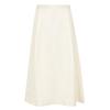 Linen Blend A-line Midi Skirt