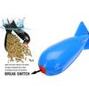 Rocket Shape Ergonomic 360 Degrees Rotating Bait Thrower Practical Large Capacity Lure Thrower