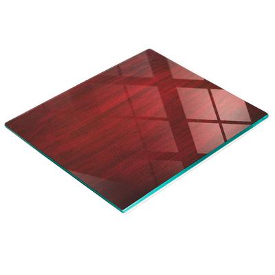 Paraspruzzi in Vetro Temperato per Cucina con Grafica Decorativa Tavole Rosse 60X52 Cm