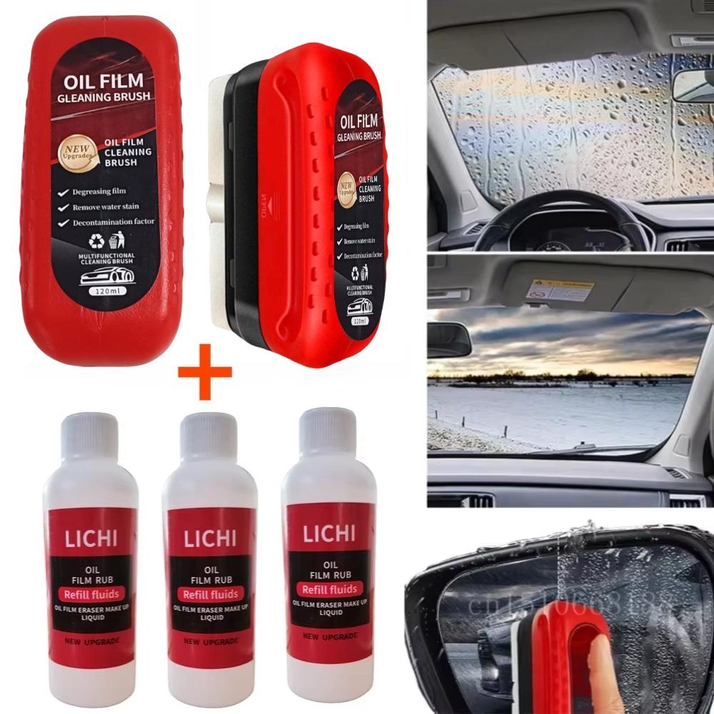 Car Glass Oil Film Remover Automotive Glass Sponge Cleaning Brush Front Inner Windshield Glass Oil Film Cleaner for Car Cleaning