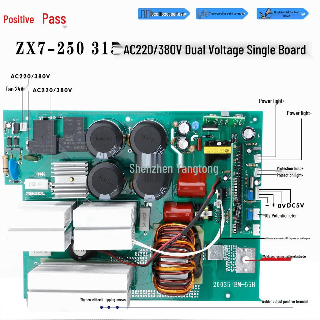 Brand New ZX7250 315 Dual Voltage IGBT Welder Circuit Board with Double Power Source Control