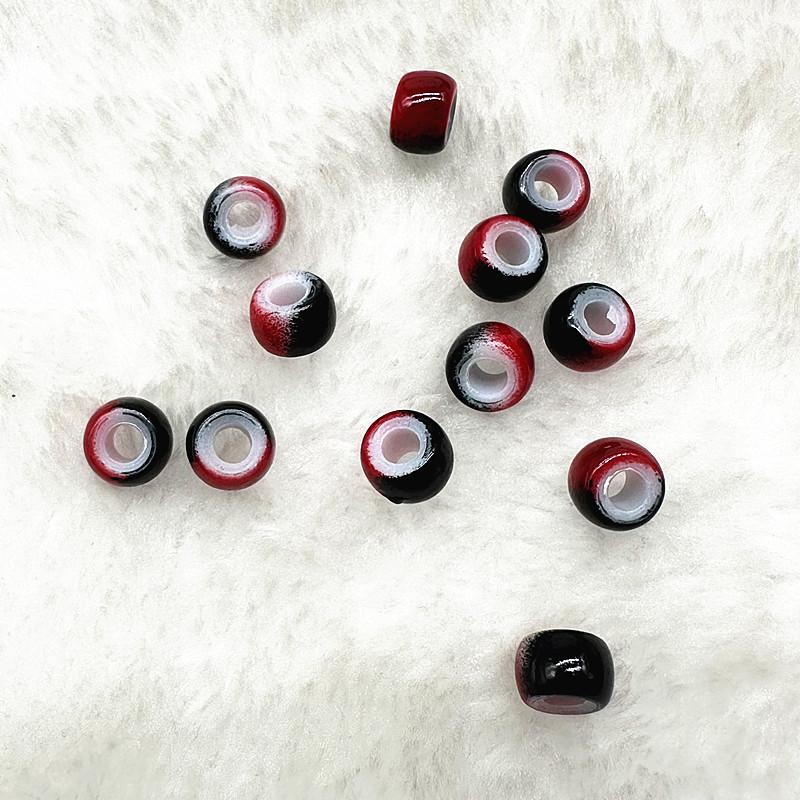 50pcs 6X9mm Big Hole Acrylic Beads Spacer Loose Beads for Jewelry Making DIY Handmade Bracelet Accessories
