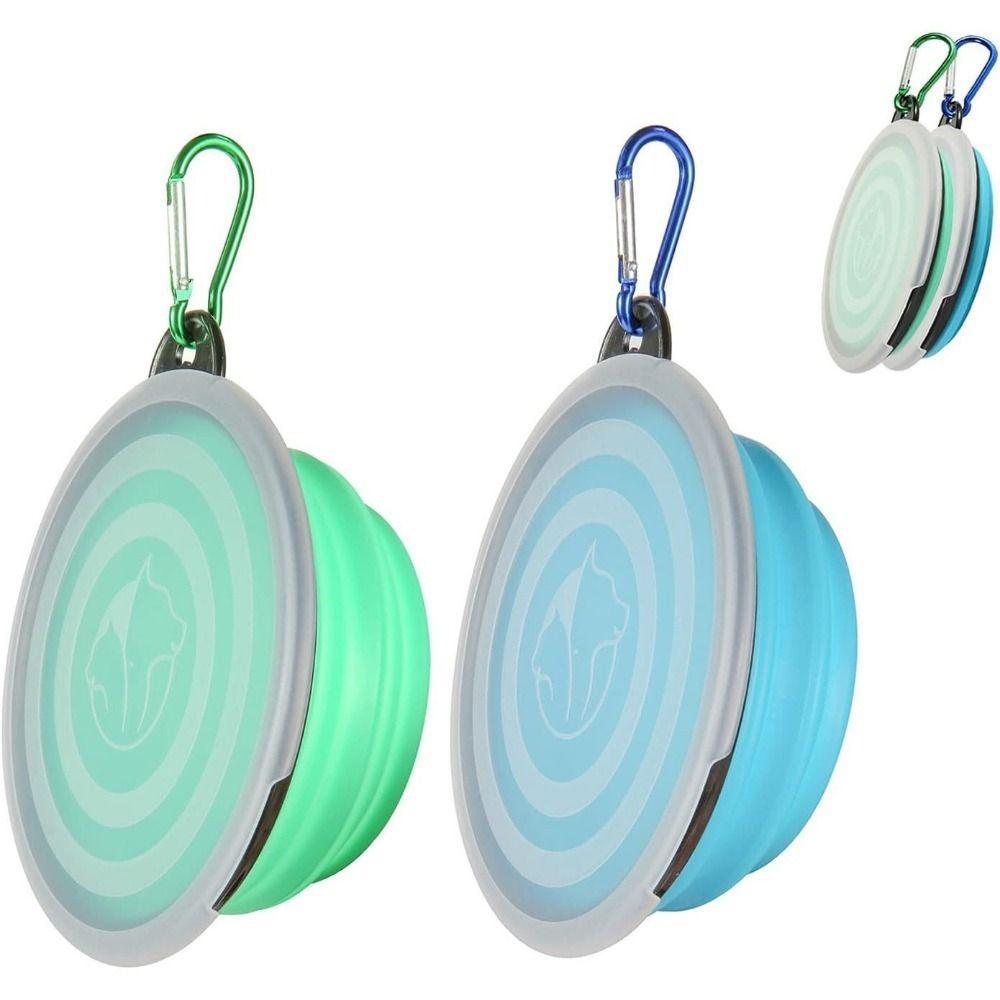 Silicone Dog Folding Bowl Large Capacity Pet Water Food Dish Collapsible Dog Bowl  Outdoor Walking