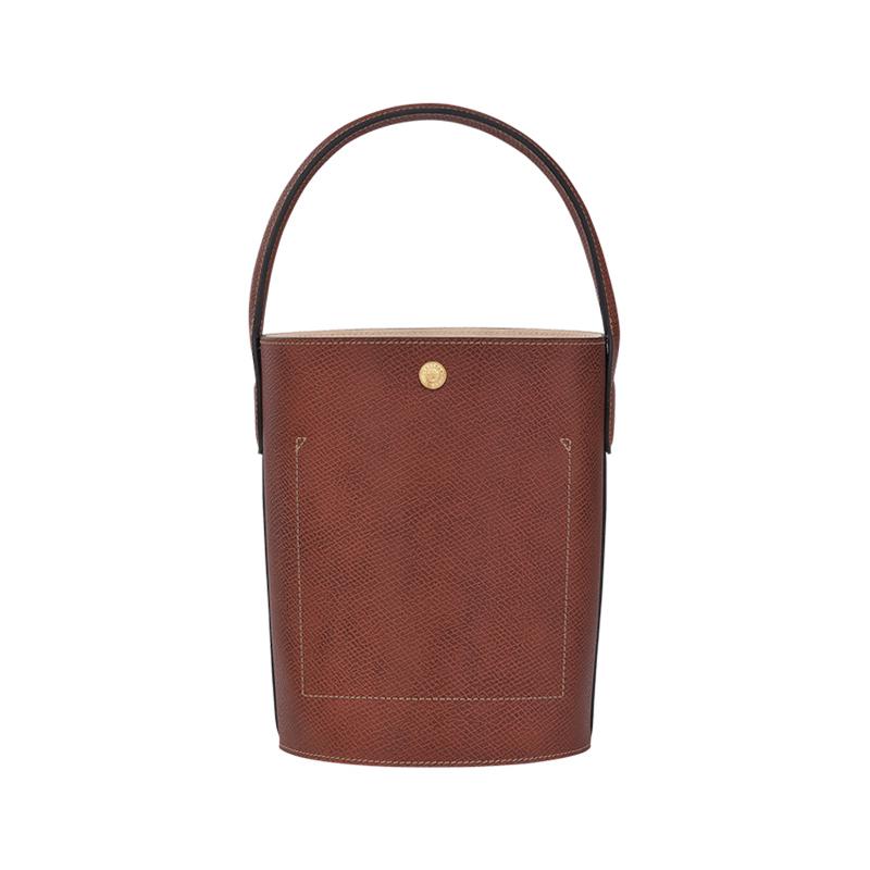Longchamp Épure 17 Logo Embossed Signature Short Handle Bucket Bag Women Handbags Brown 10161HYZ035