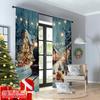 2pcs 2D Flat Printing Christmas Drapes Christmas Train4 Fabric Without Electricity Party Decorations Perfect for Aesthetic Room