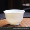 Jade Kung Fu Tea Set: Sheep Fat Dehua White Porcelain Small Tea Tasting Cups - Ideal Gift for Tea Lovers