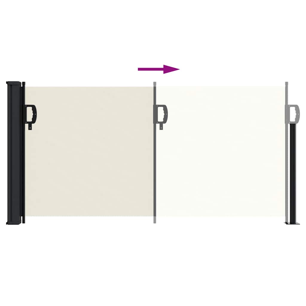Retractable Side Awning Cream 100 X 300 Cm