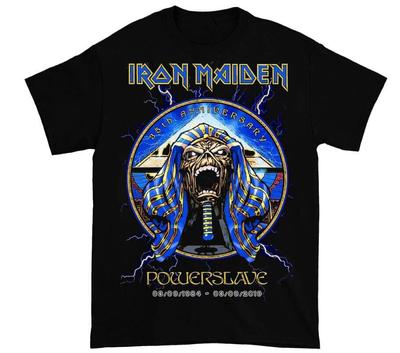 Černé unisexové tričko Iron Maiden Powerslave 2019
