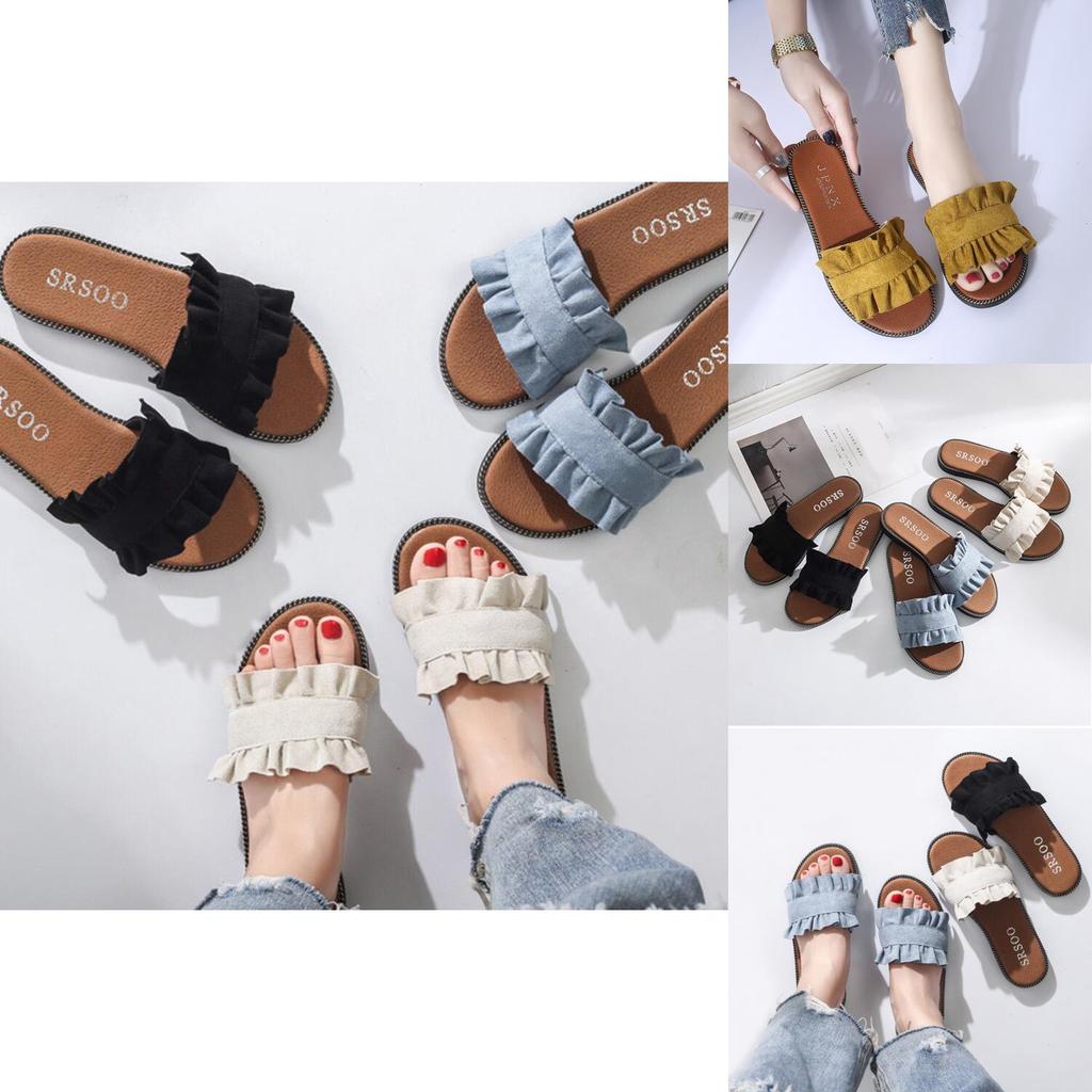 Korea Style Ladies Womens Flats Slip On Comfy Flip Flop Slider Slippers Sandals In Chic Colors