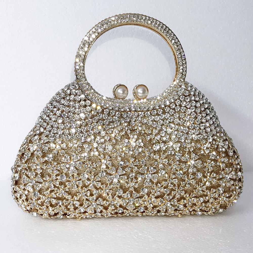 Diamond Evening Top-Handle Rhinestone Handbags WHTUOHENG Crystal Women Clutch Bags Stone Party Purses Designer Blue/Red/White
