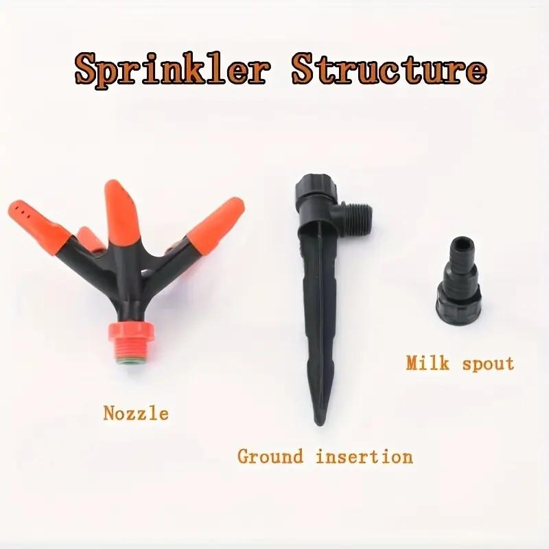 Sprinkler Nozzle 360 Degree Automatic Rotating Water Spray Garden Lawn Automatic Sprinkler Garden Watering Irrigation Supplies