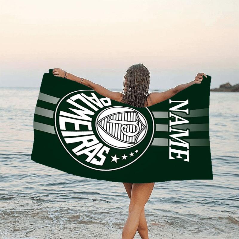 1pc Football22 Beach Towel with Custom Name, Beach/Swimming/Bath/Picnic/Camping Towel, Suitable for Seaside Beaches