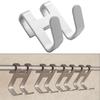 Space Aluminum Metal Shower Glass Door Hook Free Hole Towel Rack Hanger