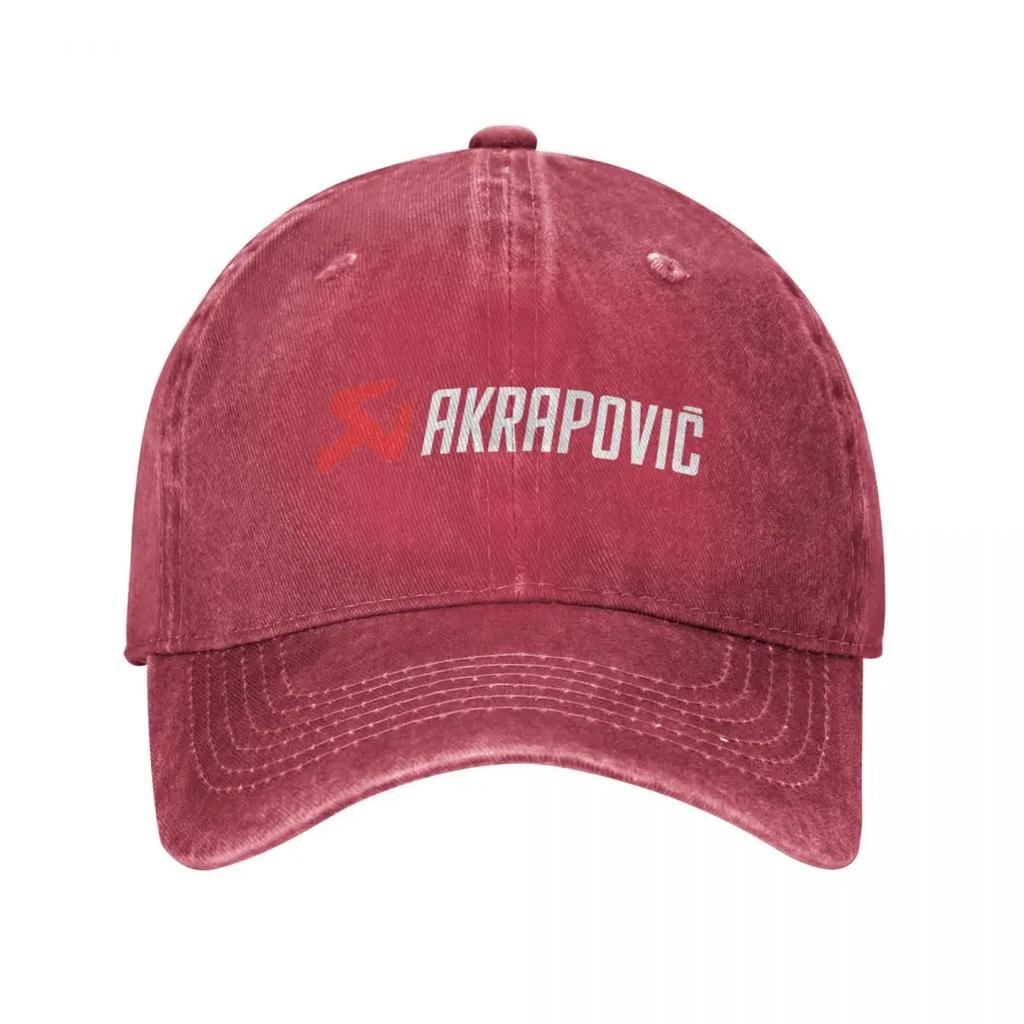 Blombongan Akrapovics Baseball Caps Distressed Denim Washed Cap AKS Motorcycle Outdoor All Seasons Travel Caps Hat