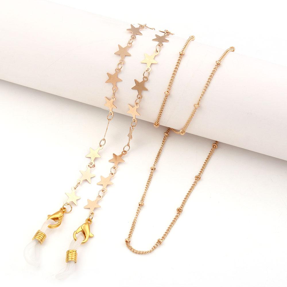 Modische Metall Brillen Kette Sonnenbrillen Lese Brillen Kette Perlen Brillen Kette Anti-Verlust Brillen Lanyard Kette Damen Brillen Kette