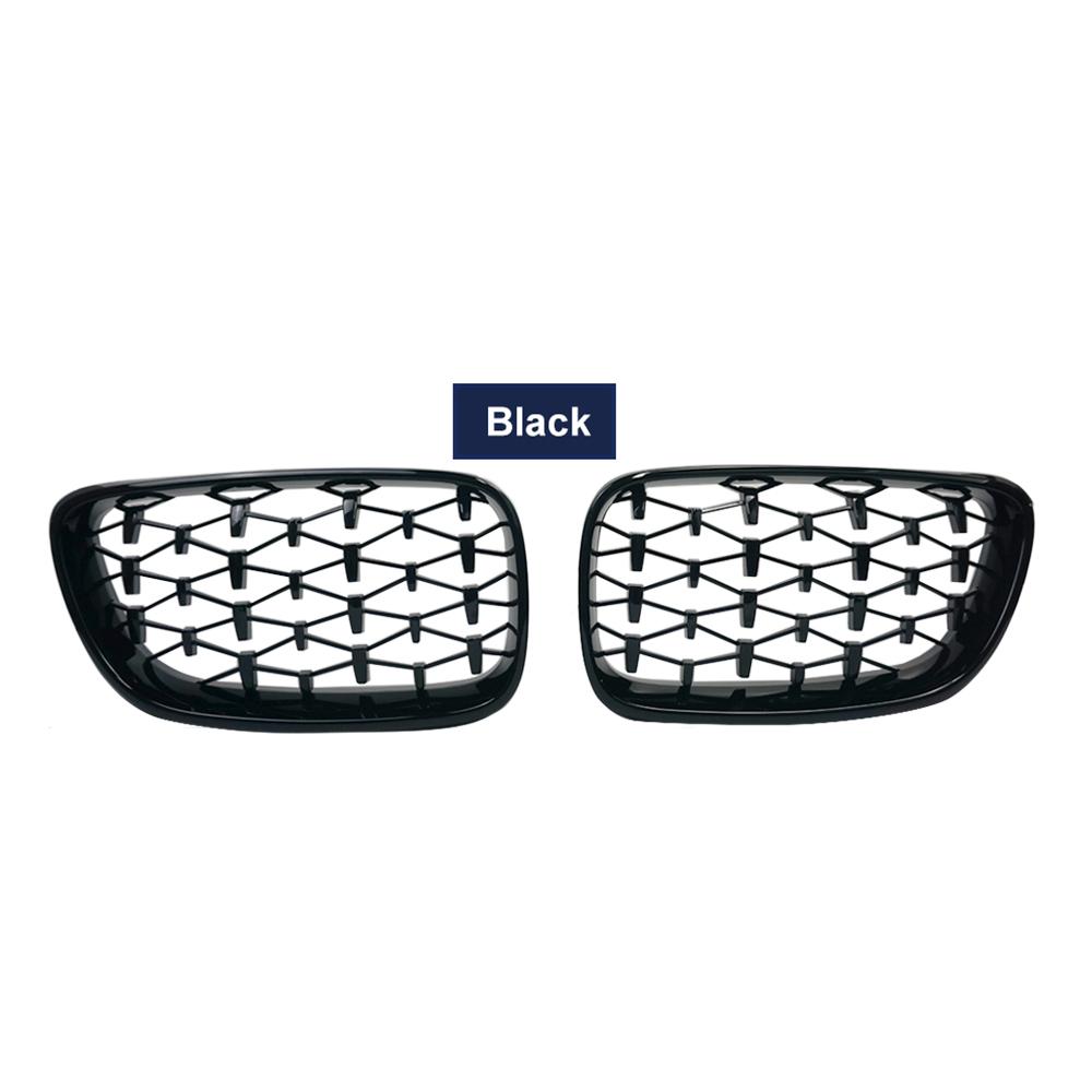 

High Quality Car Front Kidney Diamond Grille Racing Grill Silver Grilles Accessories For BMW 2 Series F22 F23 F87 M2 2014- чёрный