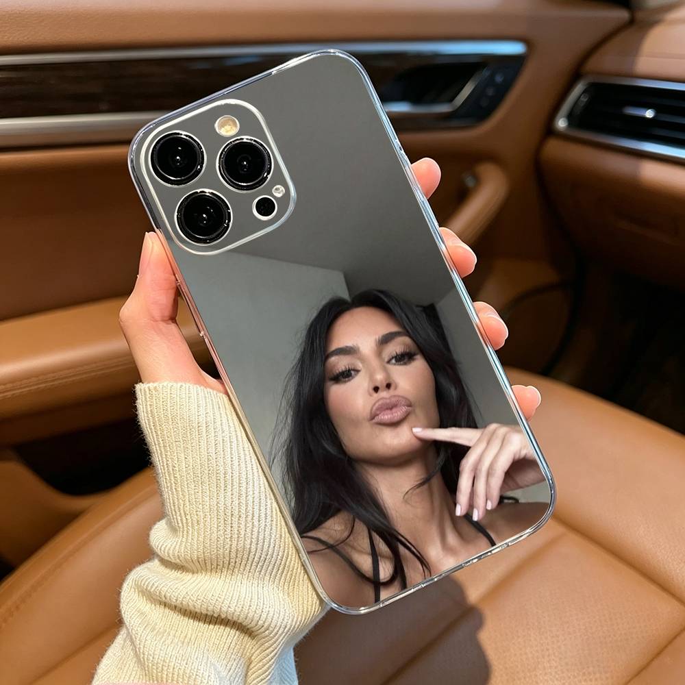 Kim Kardashian M-Memes Phone Case For iPhone17,16,15,14,13,12,11 ,Pro Max, Plus Soft Silicone Transparent Cover iPhone14Plus