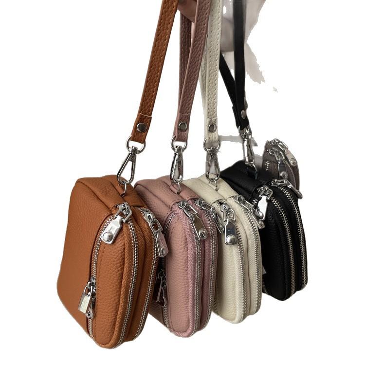 Women's Minimalist Genuine Leather Coin & Key Purse - Double Zipper Design for Lipstick & Coin Storage (2025 Edition)