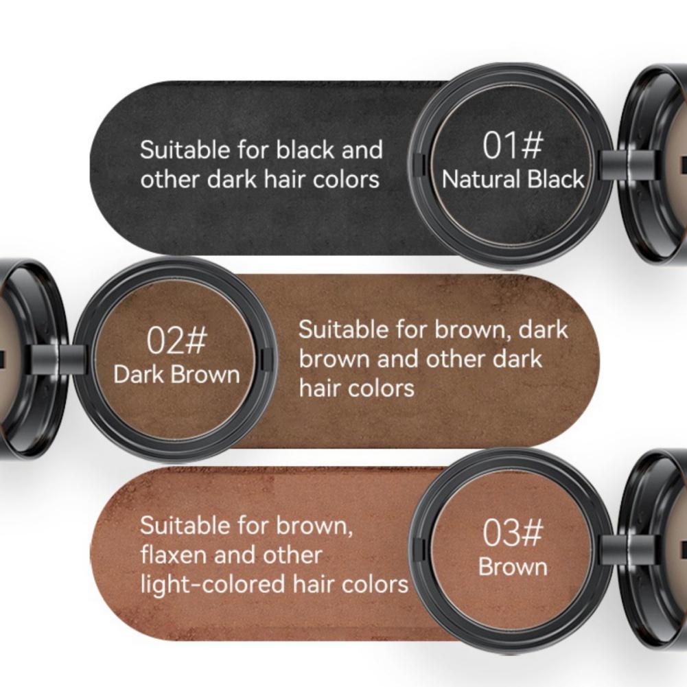 Hairline Fluffy Powder Hairline Shadow Powder Filler Forehead Refill Powder with Mirror and Powder Puff