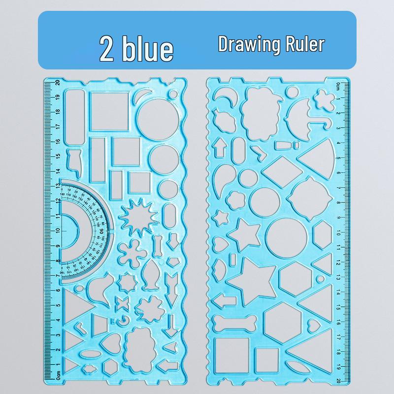 Multifunctional Kaleidoscope Drawing and Measuring Ruler Set for Students