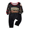 Christmas Family Matching Pajama Set Long Sleeve Neck Loungewear for Parents and Kids