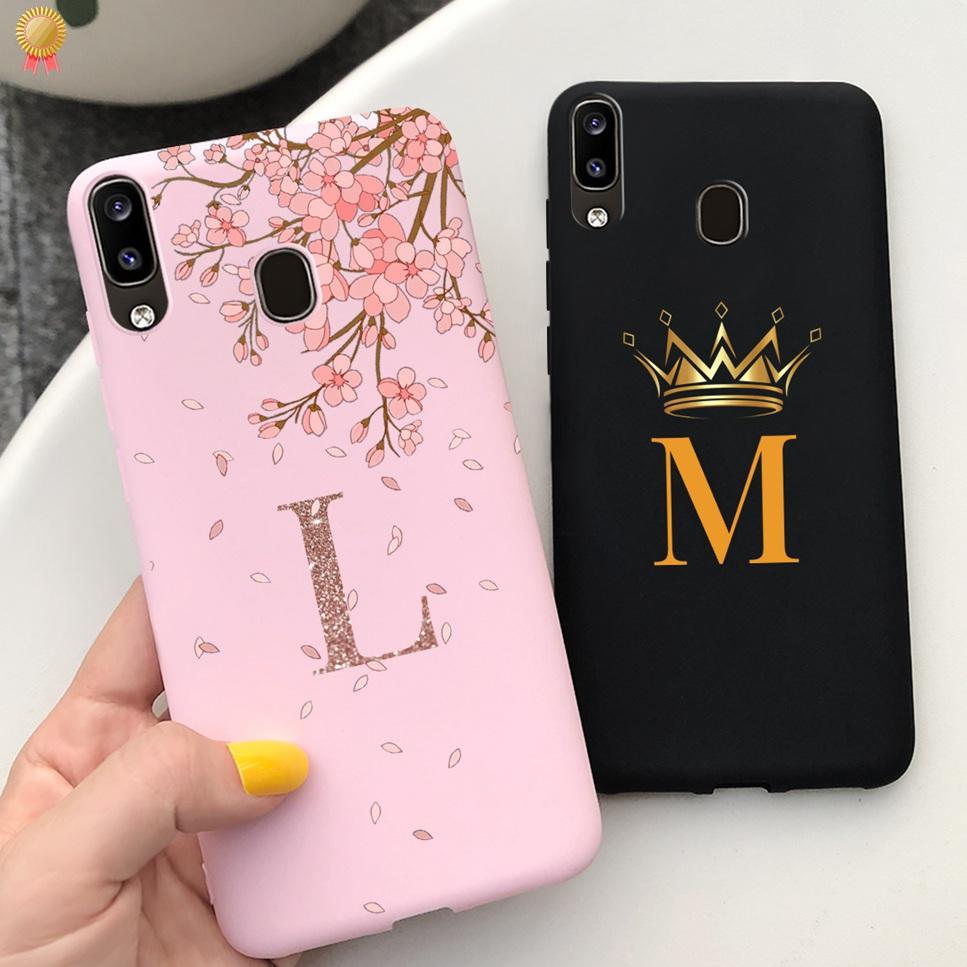 Für Samsung A20 A20s A20e Hülle Schwarz Rosa Buchstaben Rückabdeckung Silikon Für Samsung Galaxy A 20 A20 S E A20s A20e Handyhülle Funda