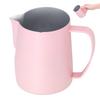Milk Frothing Cup 304 Stainless Steel Thicken Coffee Latte Pitcher Jug 600ml Pink