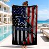 American Flag Cowboys Beach Towel, Quick-drying, Easy to Care for, Suitable for Both Fitness and Beach Vacations,Sports Essential