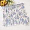 Farmhouse Kitchen Oven Skirt 78x55cm Decorative Ruffled Edge Oven Cover with Bow Tie Top for Rustic Style Kitchen Window Treatment