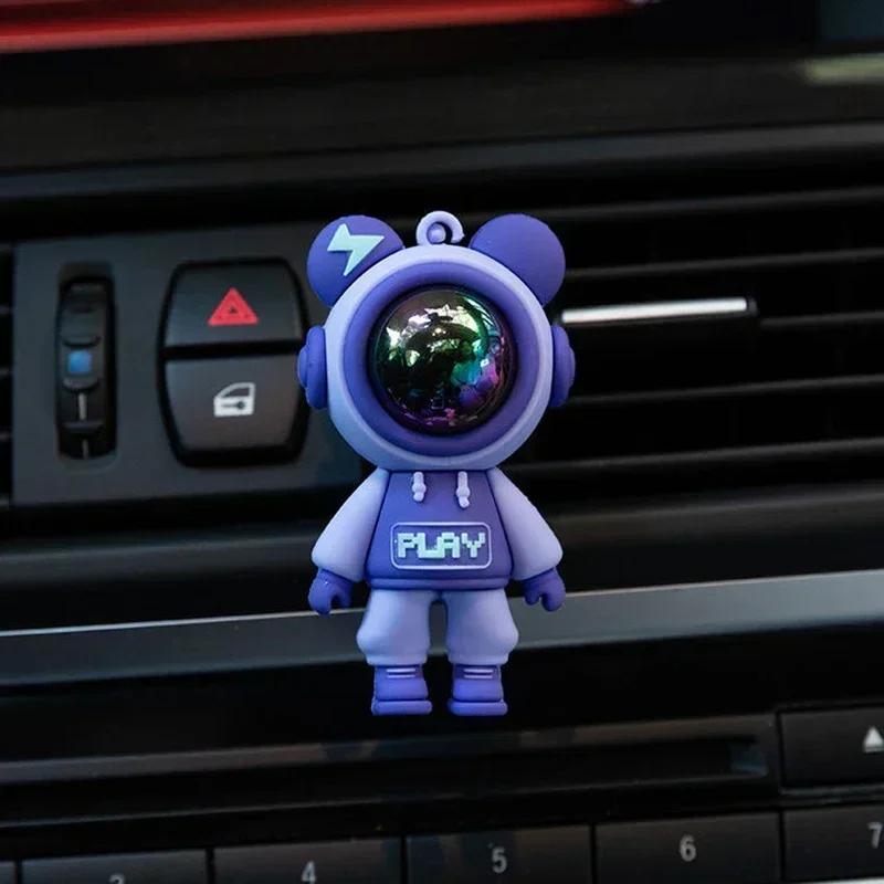 

1PCS Car Air Outlet Aromatherapy Tablets Perfume Air Conditioner Car Perfume Clip Decoration Car Cartoon Astronaut Aromatherapy фіолетовий