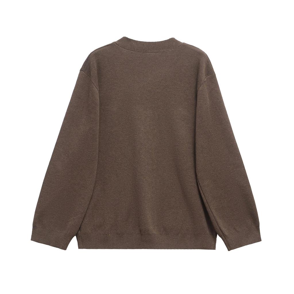 2024 Winter Women's European & American Style Fashionable Versatile Knitted Cardigan