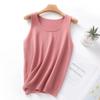 Women's Round Neck Sleeveless Sweater: New Autumn/Winter Knit Top, Versatile Slim Fit Vest for Layering.