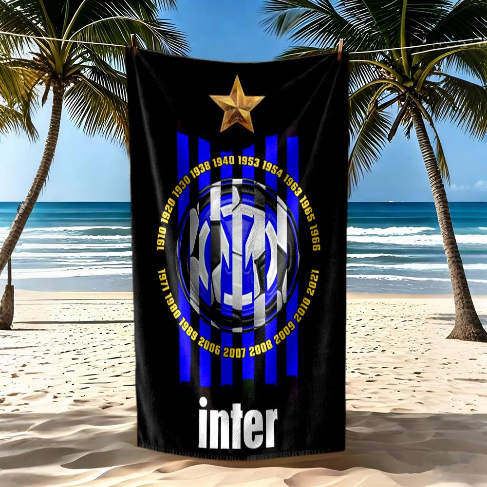 Inter Milan Beach Towel Quickdry Soft Microfiber Comfortable Lightweight Portable For Swimmingbeachcamping Travel Beach Accessoriesgym
