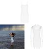 Summer Womens Sleeveless Bodycon Dress With Splicing Knit Fabric For Casual Outings