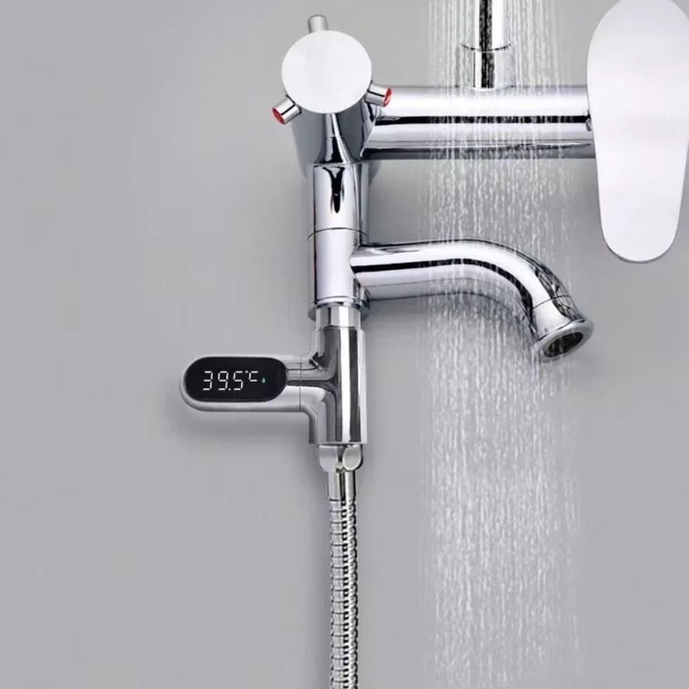 Self-powered Hot Tub Temperature Meter LED Display Bathing Temperature Meter  Shower Installation