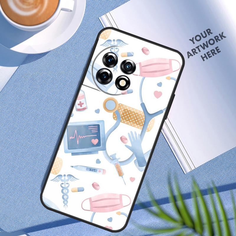 Cartoon Doctor Nurse Case For OnePlus Nord CE 3 Lite 2 2T N10 N20 OnePlus 12R 10T 9RT 10R 8 9 10 Pro 11 12 Cover