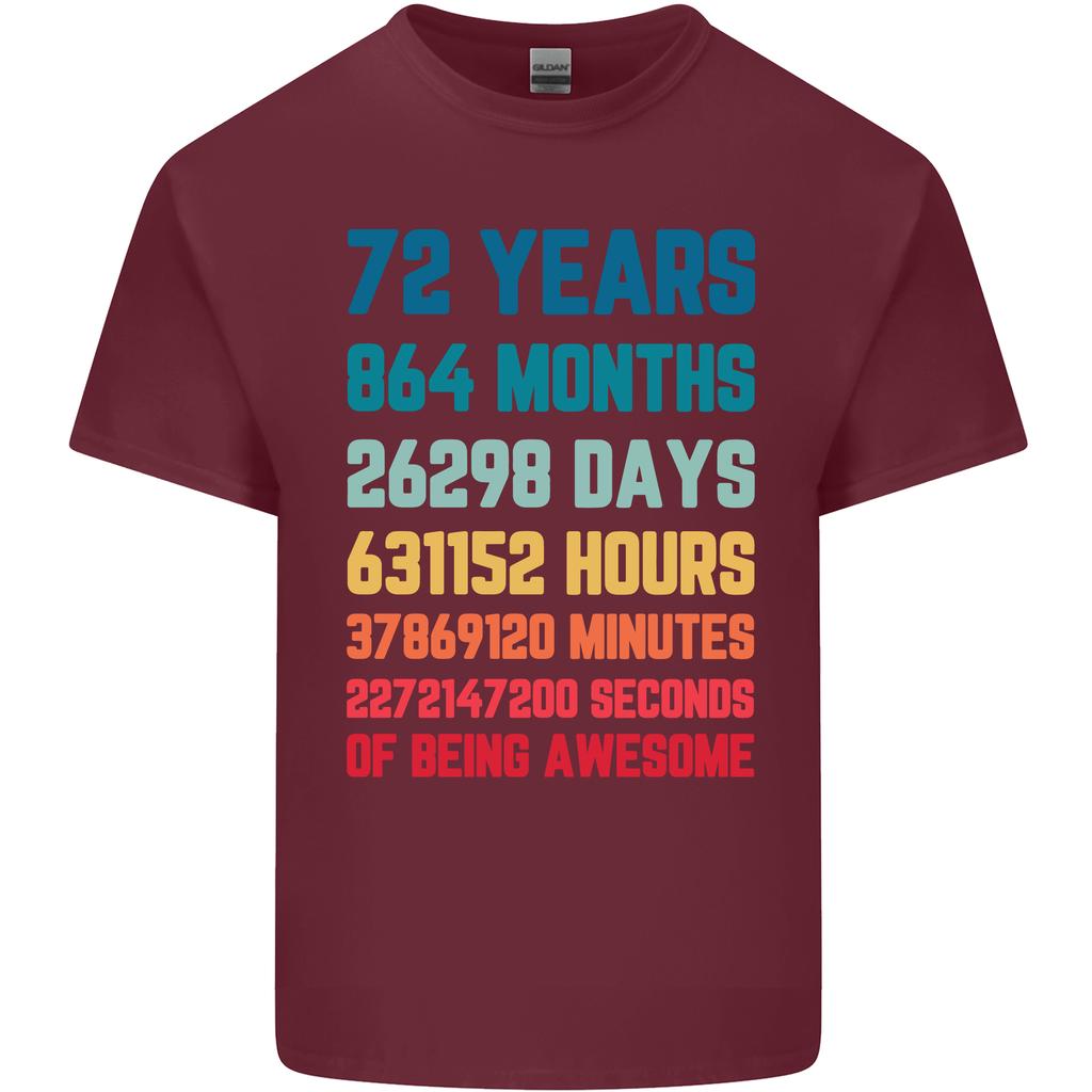 72nd Birthday 72 Year Old Unisexs Light Cotton TShirt