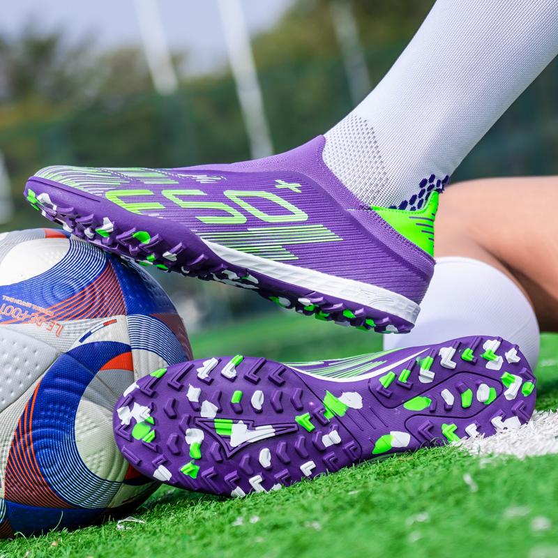 New Men Soccer Shoes Indoor Cleats Sport Comfortable Adult Non-Slip Sport Futsal Training Match Grass Ultralight Football Boots