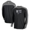 Nike Dri-Fit NBA Crew Neck Pullover Raglan Long Sleeve 2024/25 Season Brooklyn Nets Basketball Jersey Unisex tops FV1627-002
