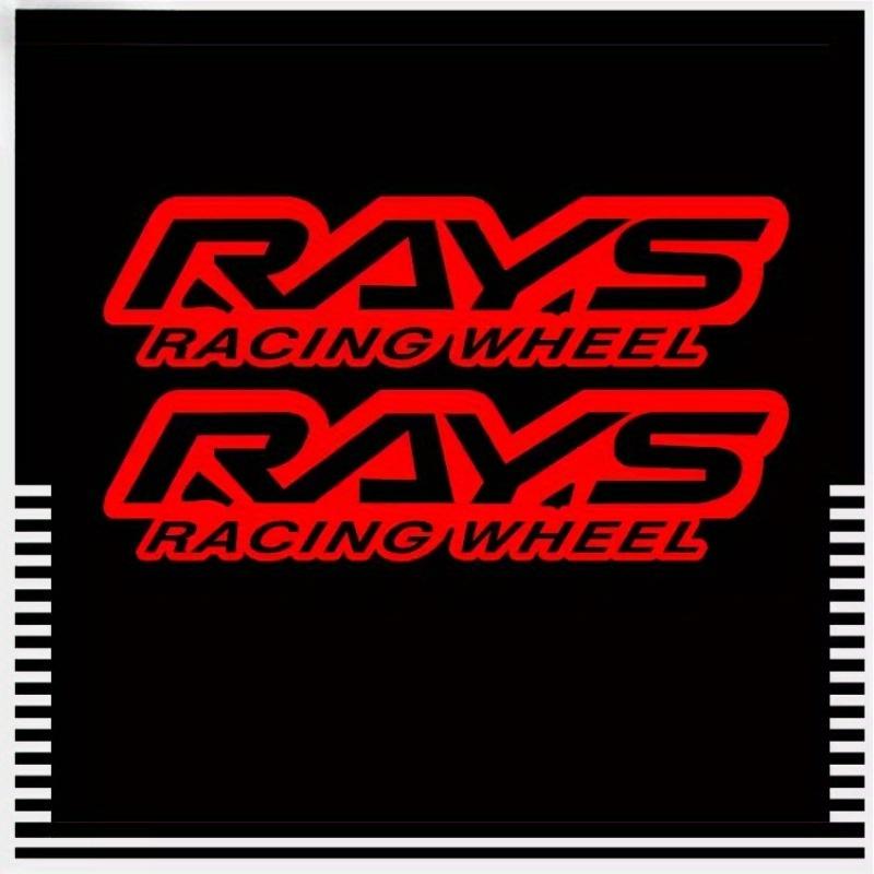 2Pcs/SET RAYS Racing Wheel Logo Stickers, Vinyl Decals for Car Laptop Phone Case, Stylish Tuning Decor & Enthusiast Gift