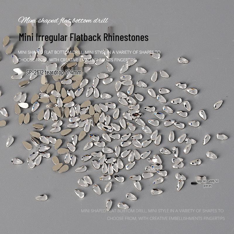 

Мини неровные стразы для нейл-арта: Скрученное сердце и прямоугольные белые бриллианты (50 шт.)